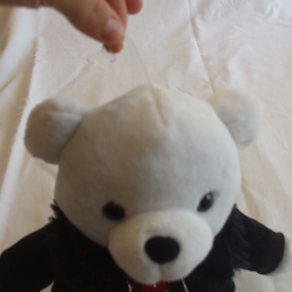 Snowflake White Teddy Bear Dressed - Picture 5 of 8